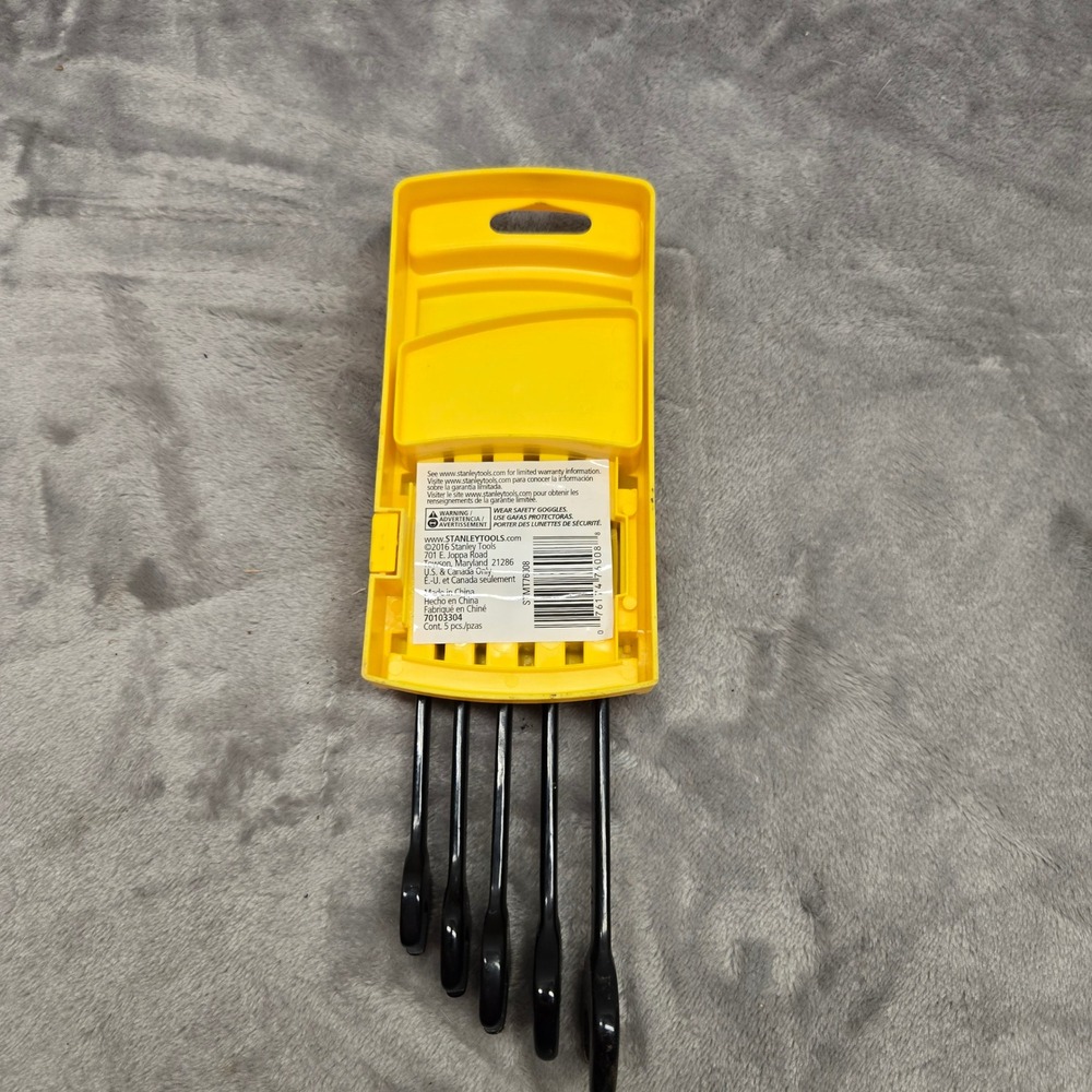 Stanley Black Chrome 5 Piece Metric Combination Wrench Set STMT76008 13mm-17mm - Picture 4 of 4